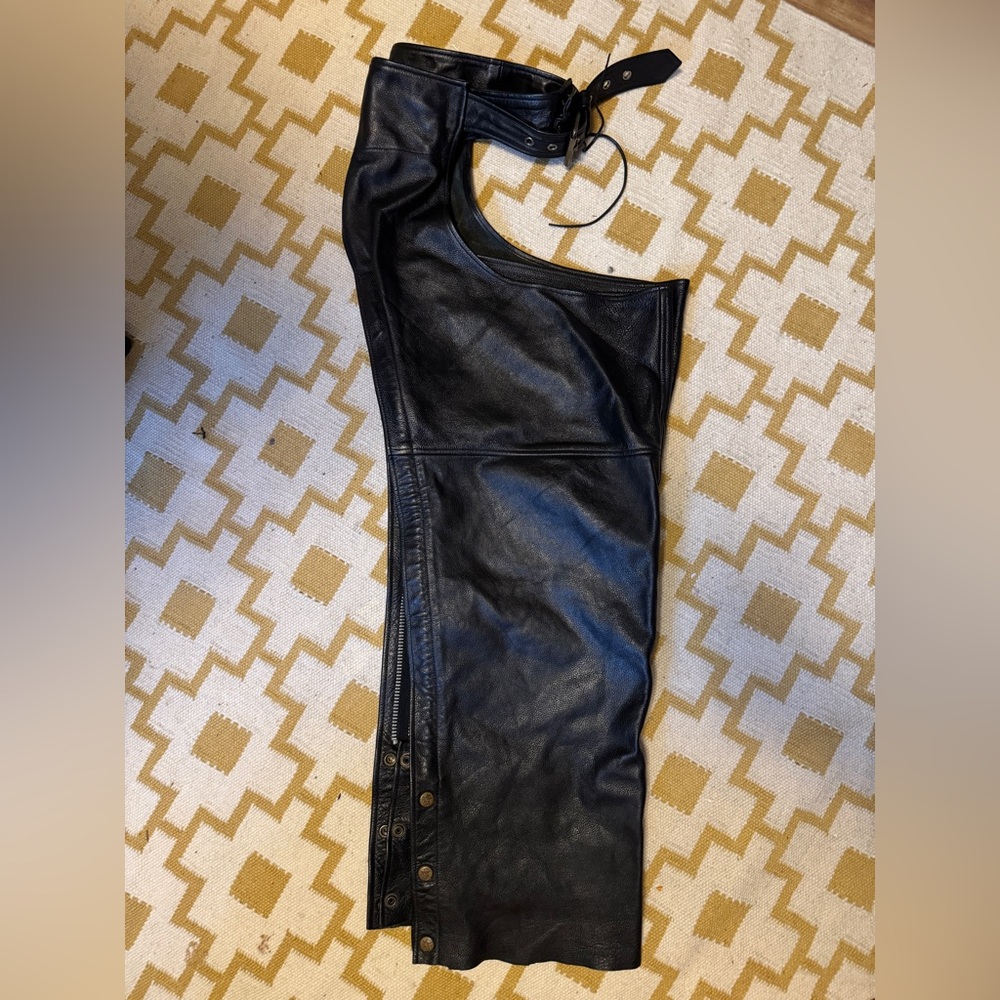 Black Leather Chaps